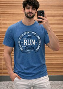 Men's Medium Size Blue T-Shirt