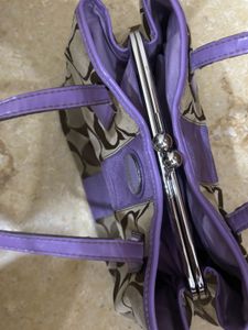 Coach Authentic Monogram Shoulder Bag
