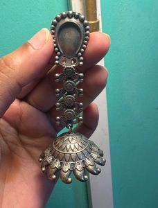 Ethnic Silver Jhumka Earrings