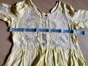 Elegant Yellow Chikankari Kurta Set