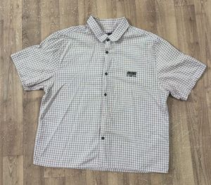 Men's Plaid Short Sleeve oversized Shirt