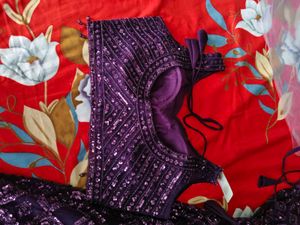 cocktail wine beaded fish cut lehenga choli