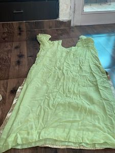 Light Green Embroidered Kurta and dupatta