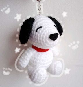 Crochet Snoopy Keychain