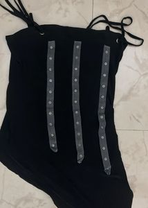 grunge asymmetrical tube top (xs-s)
