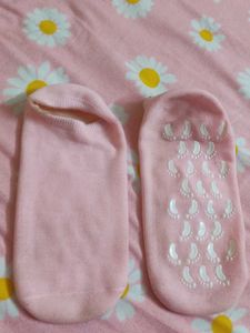 Cute Pink Footprint Socks