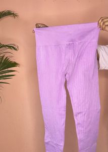 Light Purple Ribbed Leggings