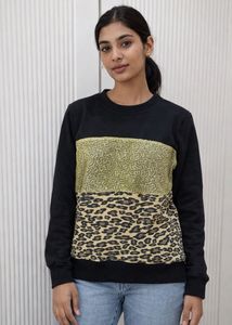 Long Sleeve Animal Print Top