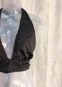Sexy Halter Neck Black Top