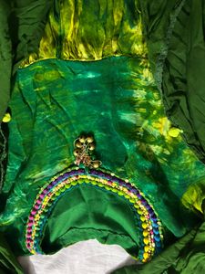 Green Tie-Dye Kurta Set with Dupatta
