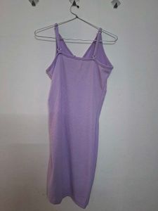 Lavender Ruched Mini Dress