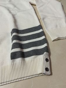 Thom Browne Cream Knit Sweater
