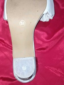 Chic White Ruched Heeled Sandals