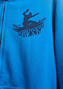 Blue Printed Sweatshirt For Women