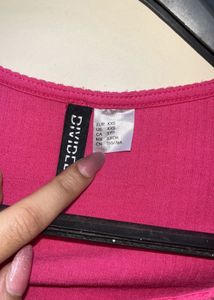 Pink Long Sleeve Crop Top