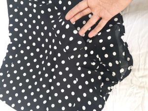 Chic Polka Dot Wrap Skort