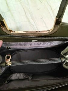 Chic Olive Green Handbag