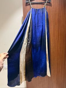 Stunning Blue Maxi Dress with Belt