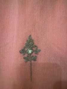embroidered orange anarkali suit