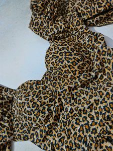 Leopard Print Ruffle Dress