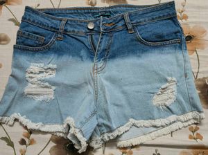 Distressed Denim Shorts
