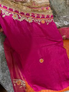 Embroidered Pink suit fabric