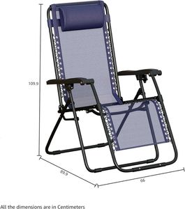 New Amazon Basic Folding Lounge Chair With Pillow