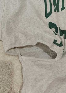 Grey University of St. Thomas Cropped T-Shirt