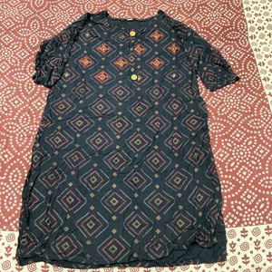 Stylish Geometric Print Kurta