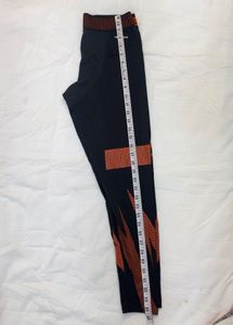 Adidas Black &amp; Orange Athletic Tights
