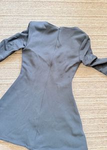 Chic Square Neck Long Sleeve Dress