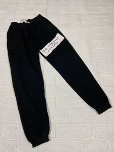 Black Joggers with "Go One Step Further" Print