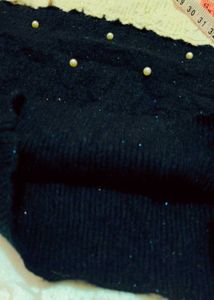 Very Beautiful Pearl Work Woolen Crop Top