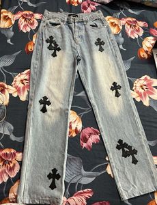 Printed Mid Rise Denims