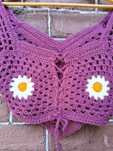 Crochet Daisy Crop Top