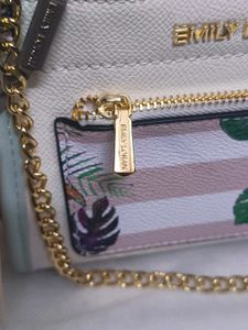 EMILY LORAN MINI HAND BAG WITH GOLD CHAIN
