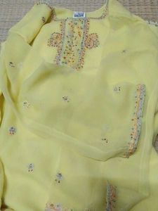 Yellow Embroidered Kurta Set