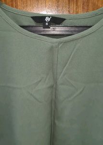 Sage Green Lace Sleeve Top