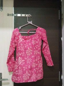 Beautiful Pink Printed Kurta