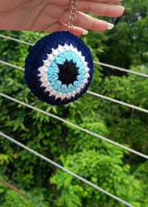 Crochet Evil Eye Keychain 🧿