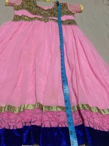 Girls Pink Ethnic Dress