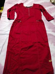 Stylish Red Cotton Kurta for Women