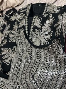 Black Sequined Lehenga Choli with shrug Set