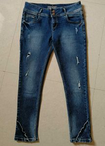 Women's Y2K Jeans with Pearl Embellishments