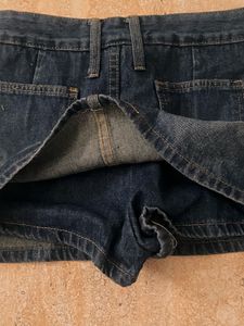 Y2K Denim Mini Skirt w/ Inbuilt Shorts