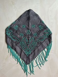 Hand Beaded fringe bandana/neklace