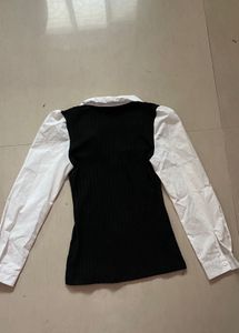 Stylish Layered Collared Top