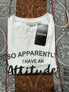 SHEIN White Graphic Smiley T-Shirt