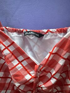Red Plaid Summer Dress