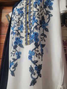 Pretty Embroidery Work Kurti With Dupatta